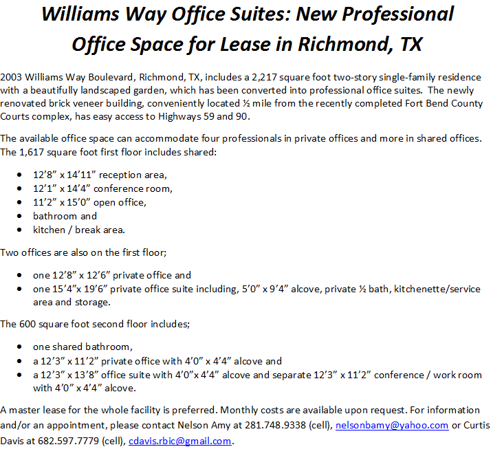 Williams Way Office Suites