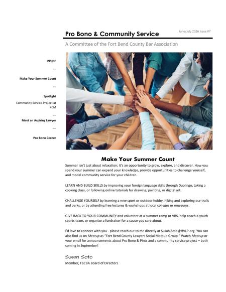 June/July Newsletter